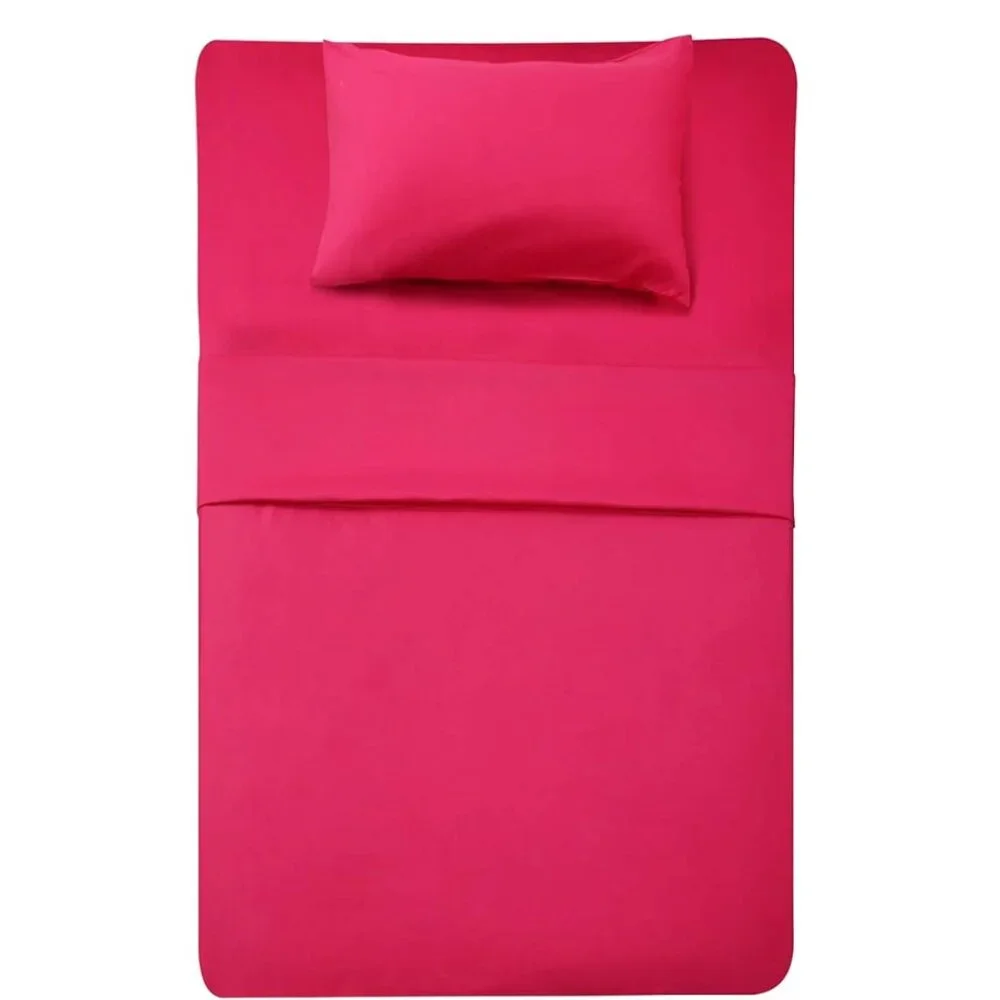 NWT Room Essentials Knited 3 Piece XL Twim Bed Sheet Set Hot pink